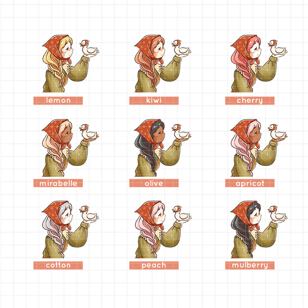 Pekin | Birds of Autumn | Just Dolls Stickers | J375