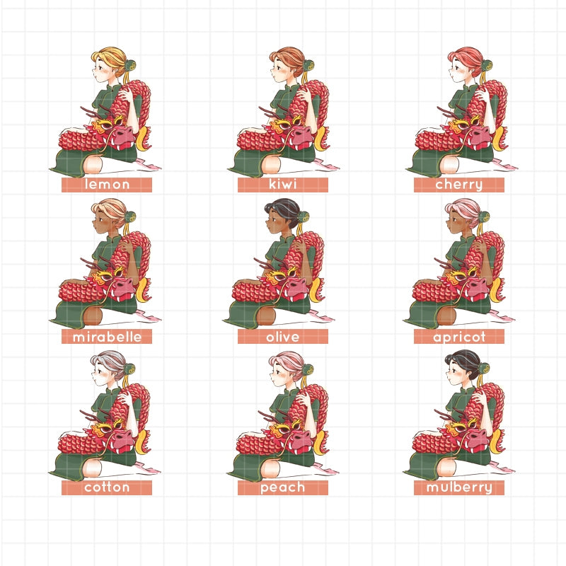 Year of the Rising Dragon | PaperDollzCo | Sticker Book | CB054