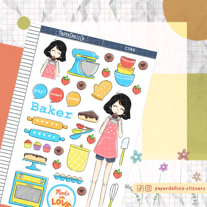 Baker | Collection Sticker | C386 – PaperDollzCo