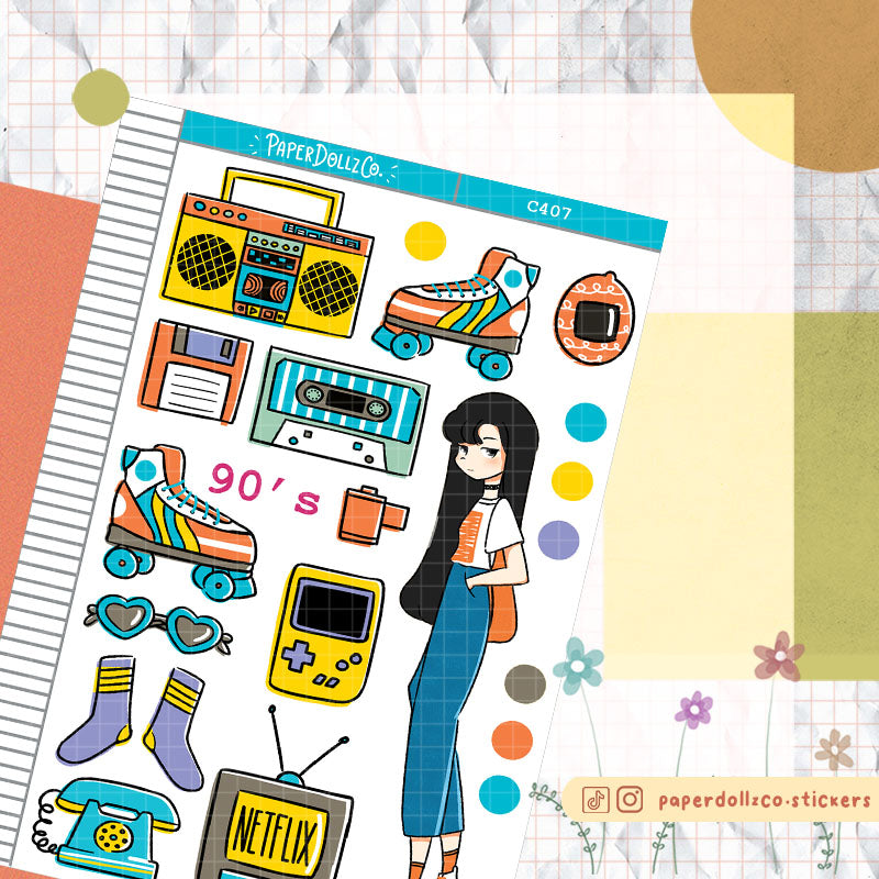90's Planner | Collection Stickers | C407