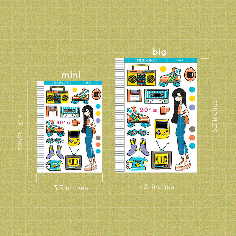 90's Planner | Collection Stickers | C407