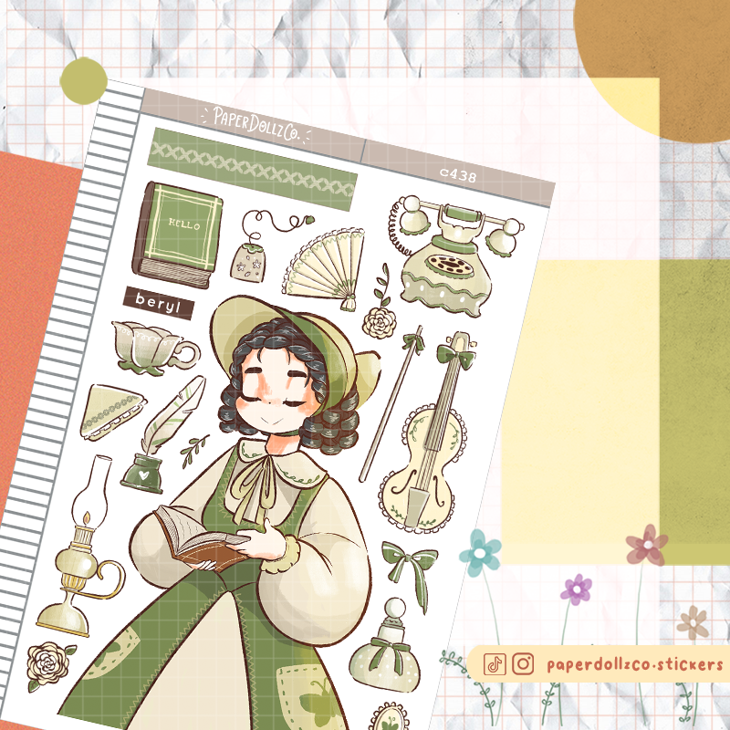 Beryl | Victorian Muses | Collection Stickers | C438