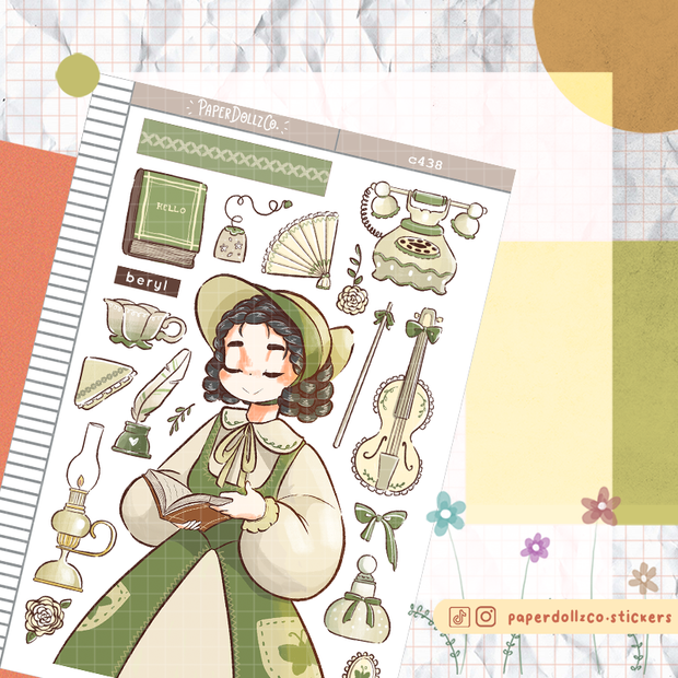 Beryl | Victorian Muses | Collection Stickers | C438