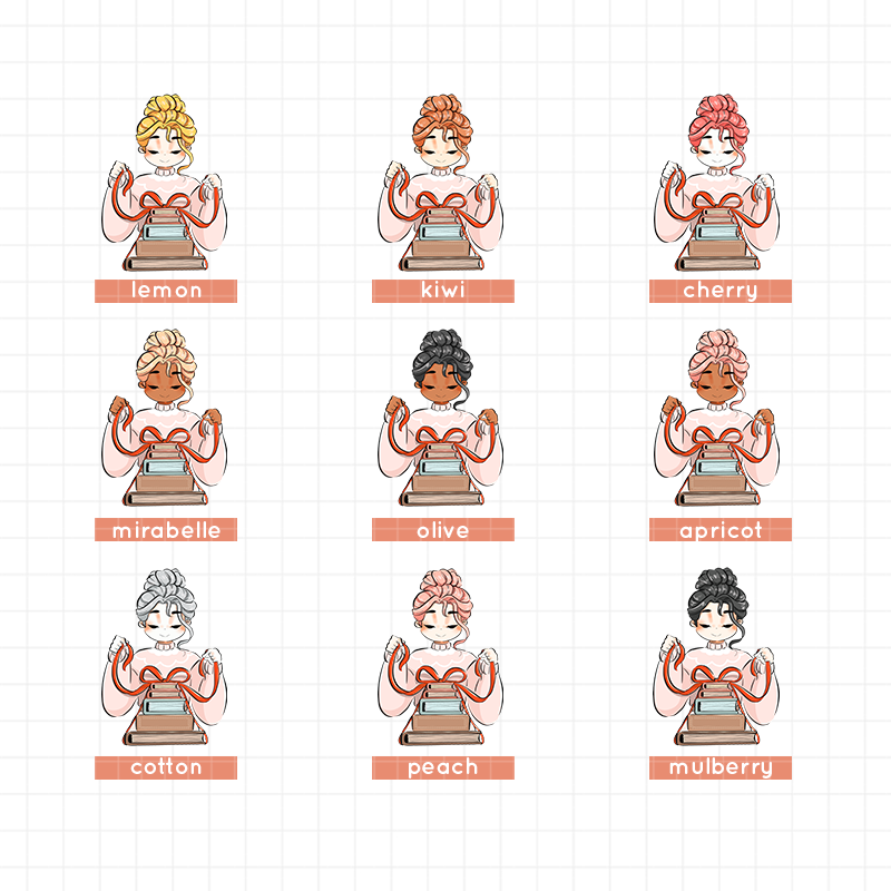 Bookworm | Unbox the Joy | Just Dolls Stickers | J473