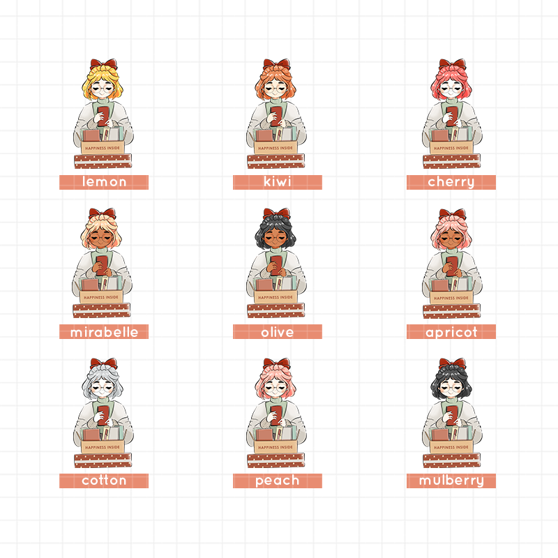 Planner Girl | Unbox the Joy | Just Dolls Stickers | J474