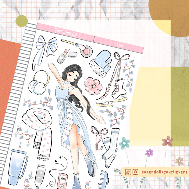 Ice Skating | Cloud Dancer | Collection Stickers | C465