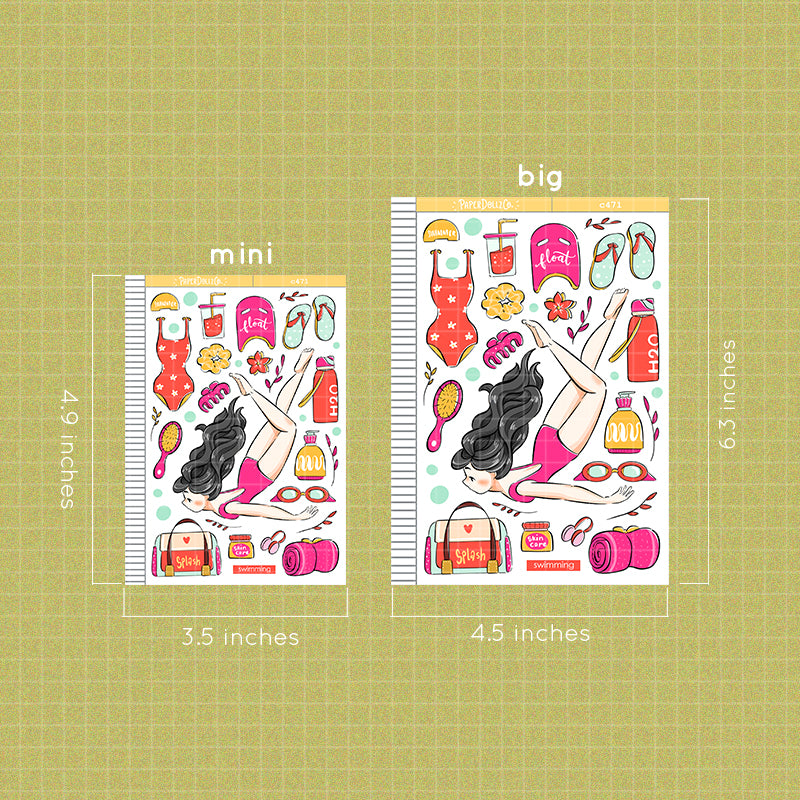 Swimming | Body In Motion | Collection Stickers | C471