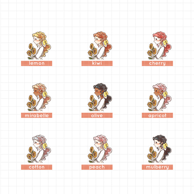 Vintage | The Pretty Petal | Just Dolls Stickers | J352