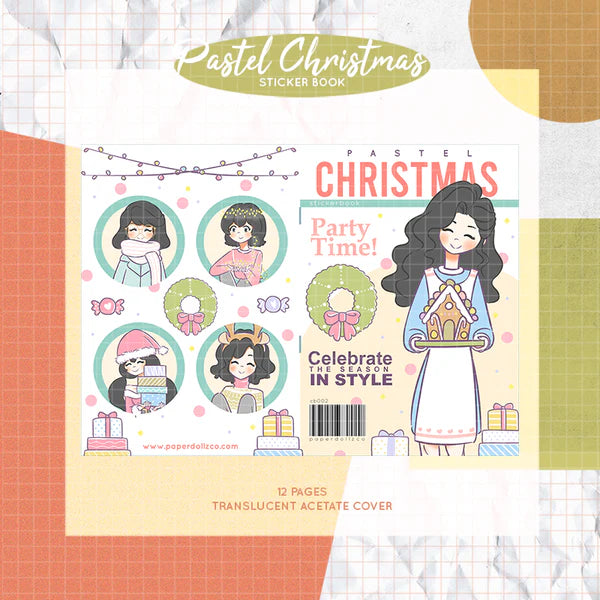 Pastel Christmas I PaperDollzCo Planner I Sticker Book | CB002