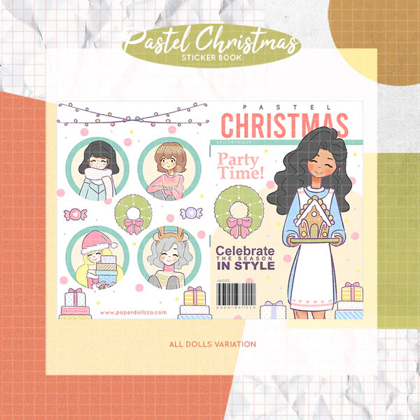 Pastel Christmas I PaperDollzCo Planner I Sticker Book | CB002