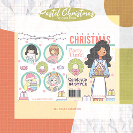 Pastel Christmas I PaperDollzCo Planner I Sticker Book | CB002