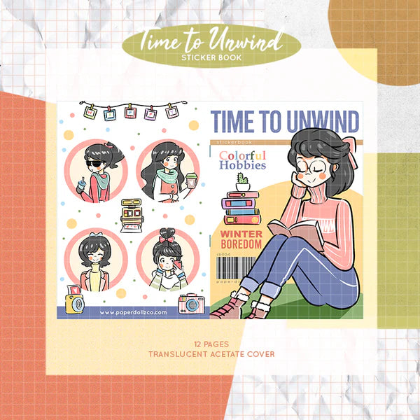 Time to Unwind I PaperDollzCo Planner I Sticker Book | CB004
