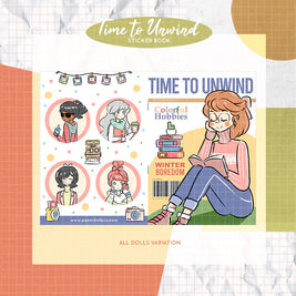 Time to Unwind I PaperDollzCo Planner I Sticker Book | CB004