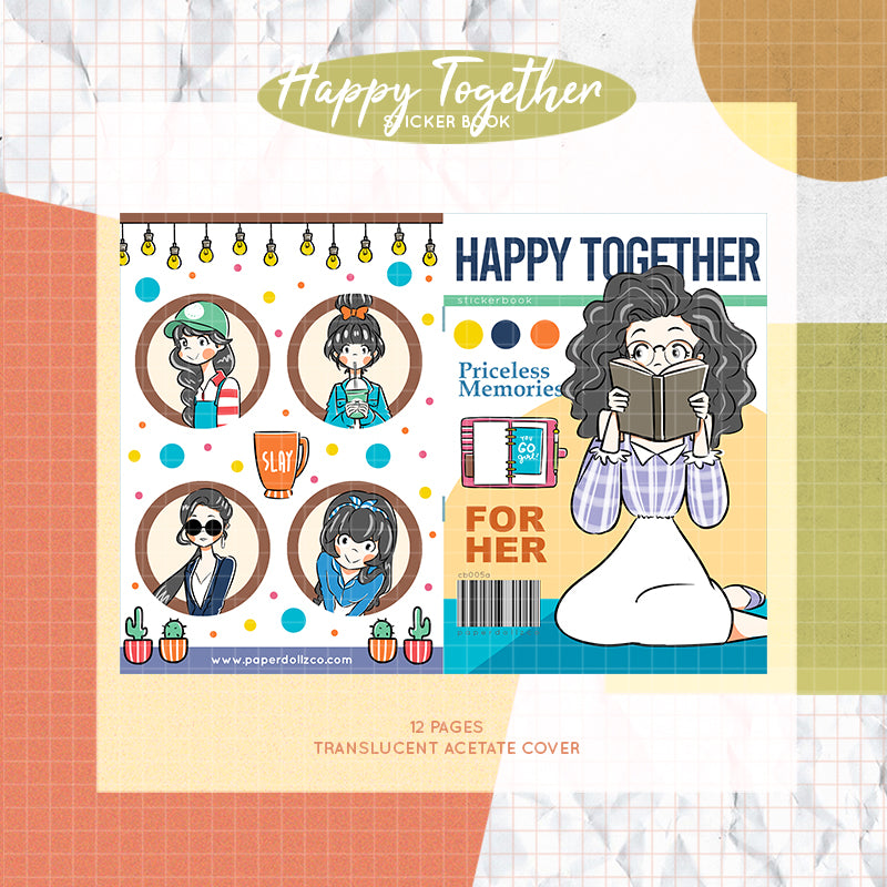 Happy Together I PaperDollzCo Planner I Sticker Book | CB005a