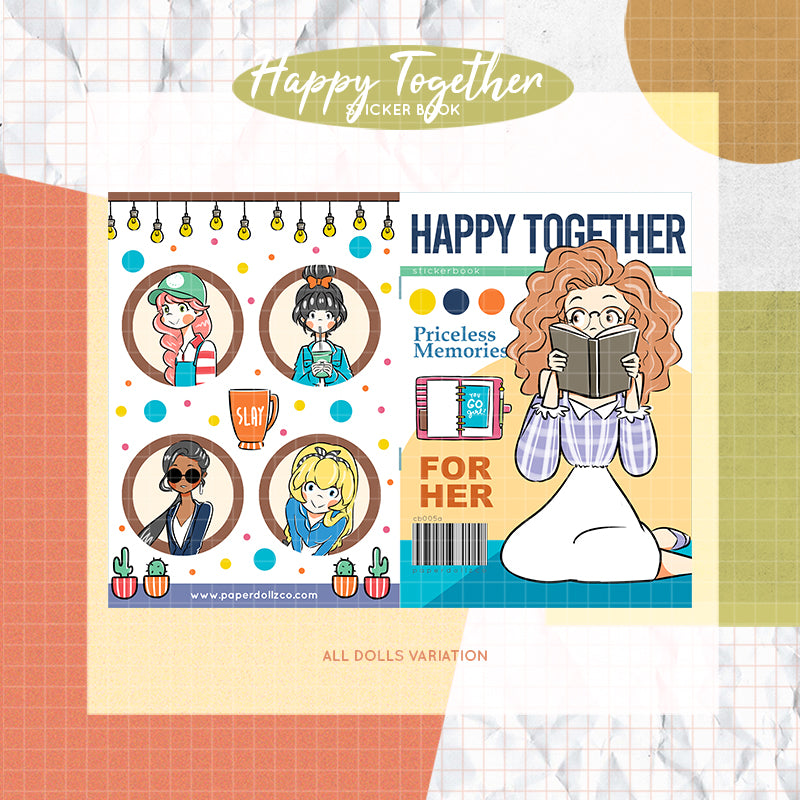 Happy Together I PaperDollzCo Planner I Sticker Book | CB005a