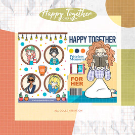 Happy Together I PaperDollzCo Planner I Sticker Book | CB005a