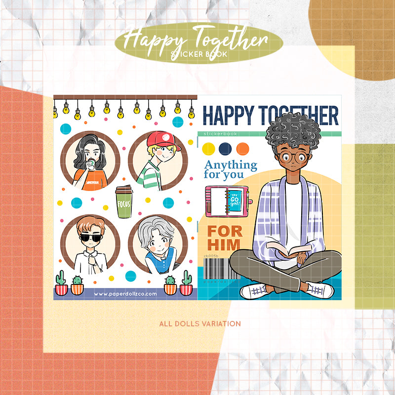 Happy Together I PaperDollzCo Planner I Sticker Book | CB005b