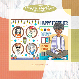 Happy Together I PaperDollzCo Planner I Sticker Book | CB005b