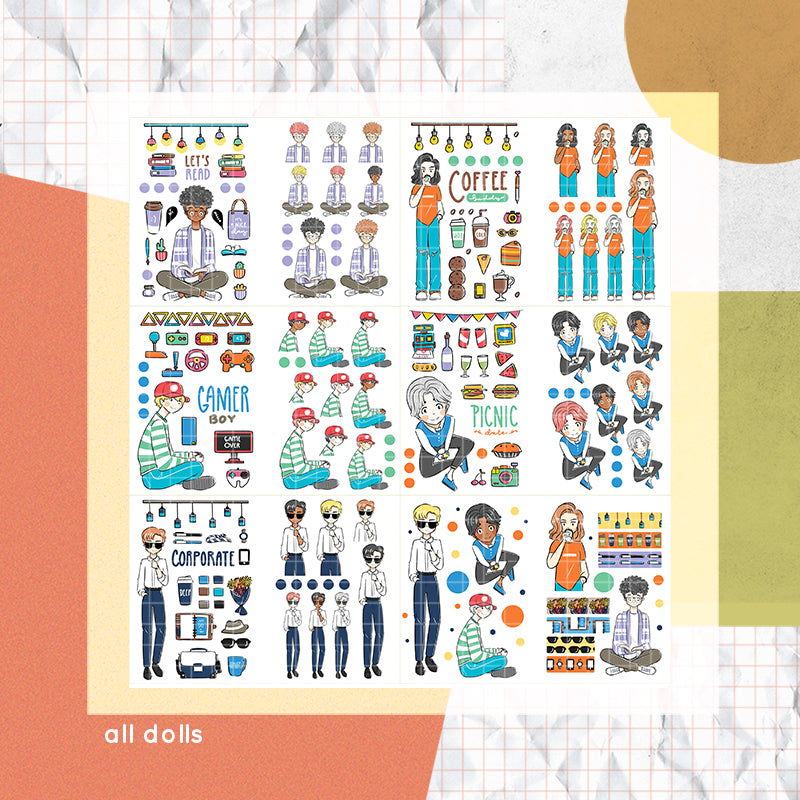 Happy Together I PaperDollzCo Planner I Sticker Book | CB005b