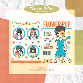 Flower Pop I PaperDollzCo Planner I Sticker Book | CB006a