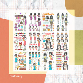 Flower Pop I PaperDollzCo Planner I Sticker Book | CB006a