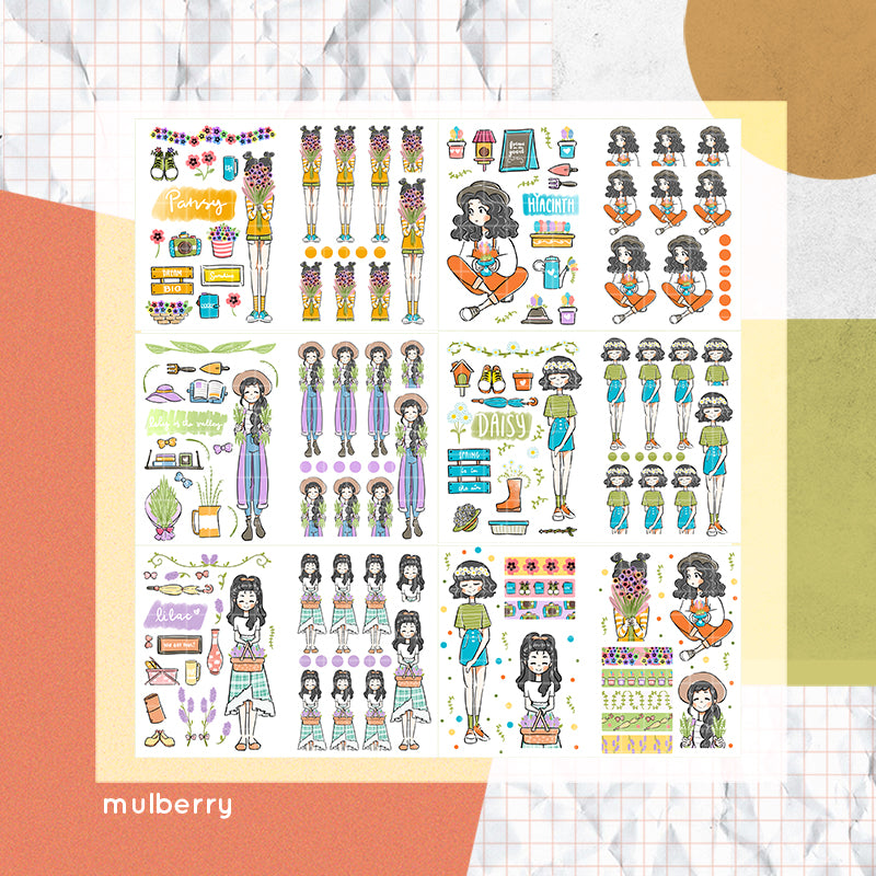 Floriography I PaperDollzCo Planner I Sticker Book | CB006b