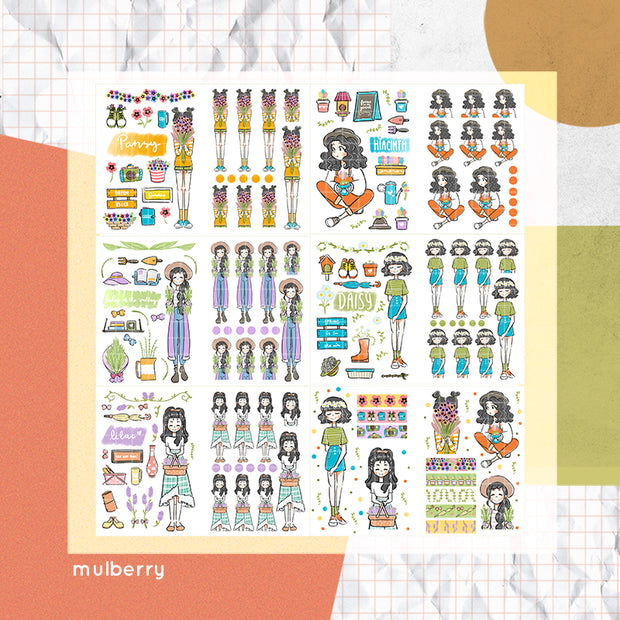 Floriography I PaperDollzCo Planner I Sticker Book | CB006b
