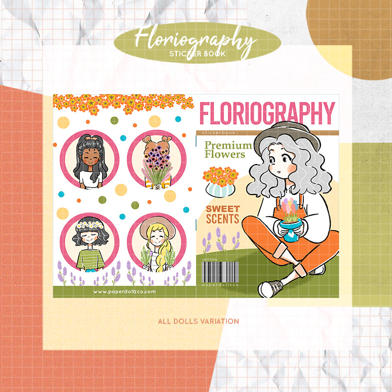 Floriography I PaperDollzCo Planner I Sticker Book | CB006b