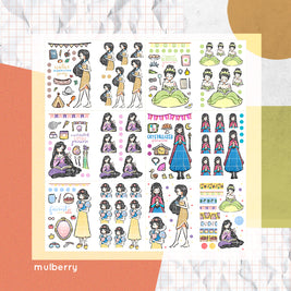 Planning Princess |  PaperDollzCo Planner | Sticker Book | CB007b