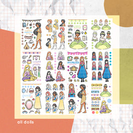 Planning Princess |  PaperDollzCo Planner | Sticker Book | CB007b
