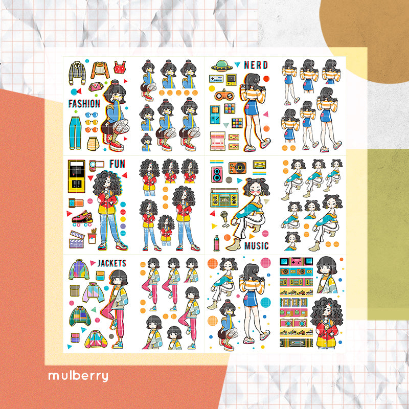 Remember the 90's I PaperDollzCo Planner I Sticker Book | CB008