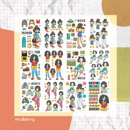 Remember the 90's I PaperDollzCo Planner I Sticker Book | CB008