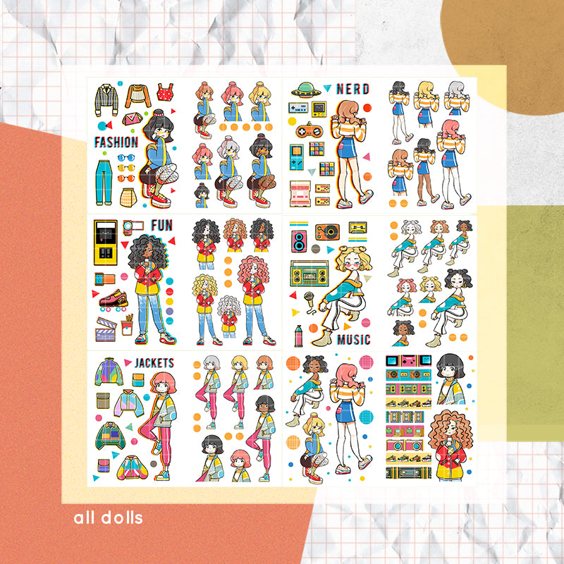 Remember the 90's I PaperDollzCo Planner I Sticker Book | CB008