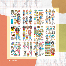 Remember the 90's I PaperDollzCo Planner I Sticker Book | CB008