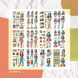 Back When 90's |  PaperDollzCo Planner | Sticker Book | CB009