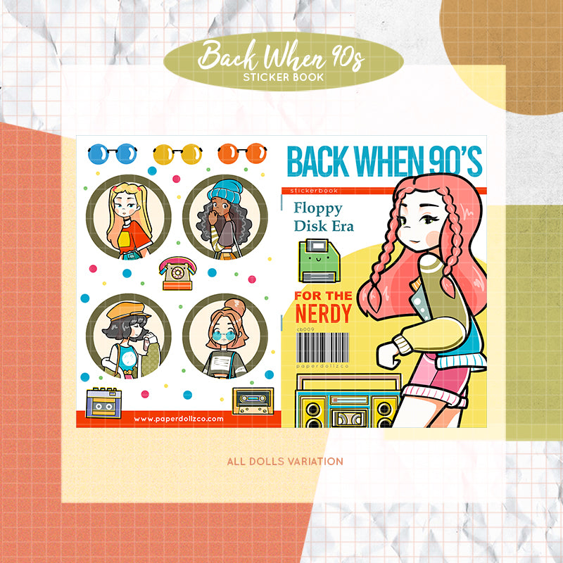 Back When 90's |  PaperDollzCo Planner | Sticker Book | CB009