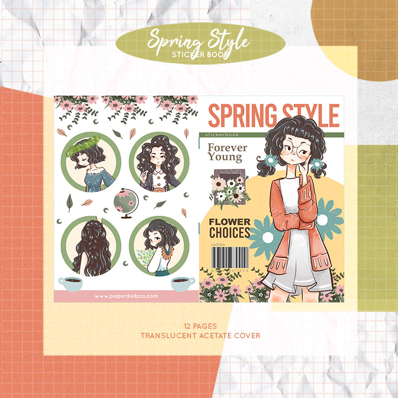 Spring Style I PaperDollzCo Planner I Sticker Book | CB010a