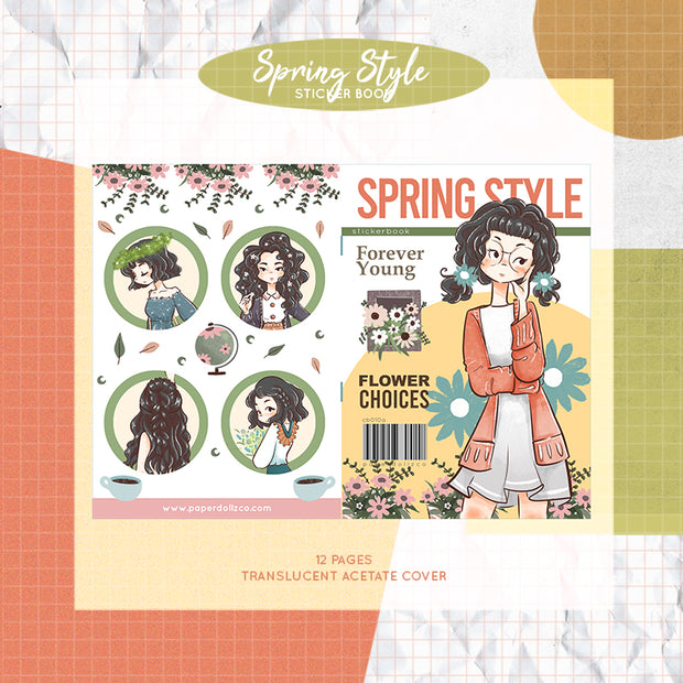 Spring Style I PaperDollzCo Planner I Sticker Book | CB010a