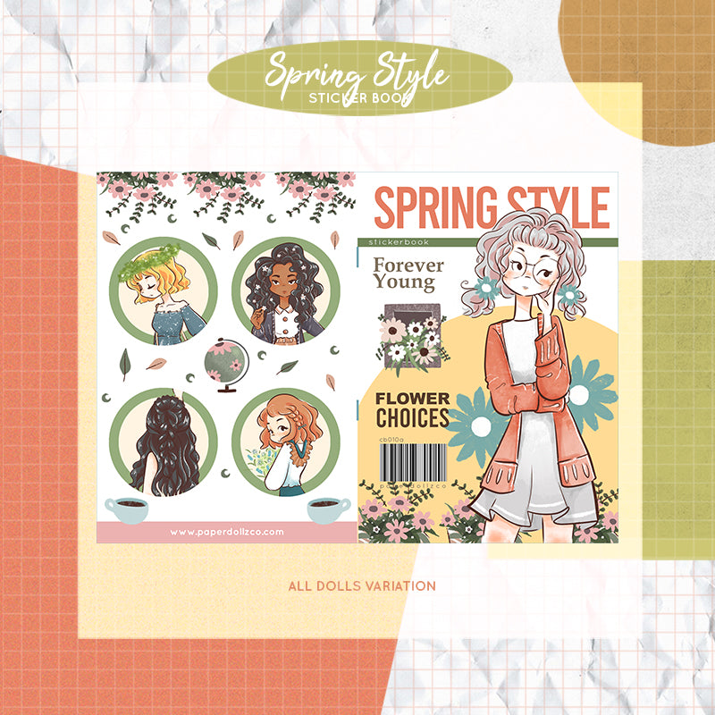 Spring Style I PaperDollzCo Planner I Sticker Book | CB010a