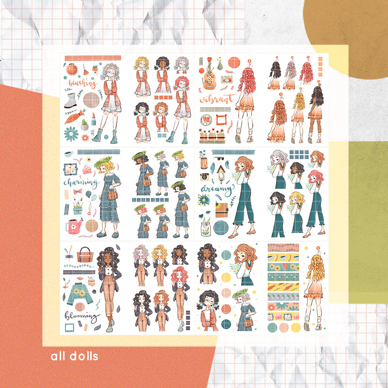 Spring Style I PaperDollzCo Planner I Sticker Book | CB010a