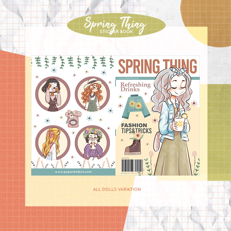 Spring Thing I PaperDollzCo Planner I Sticker Book | CB010b