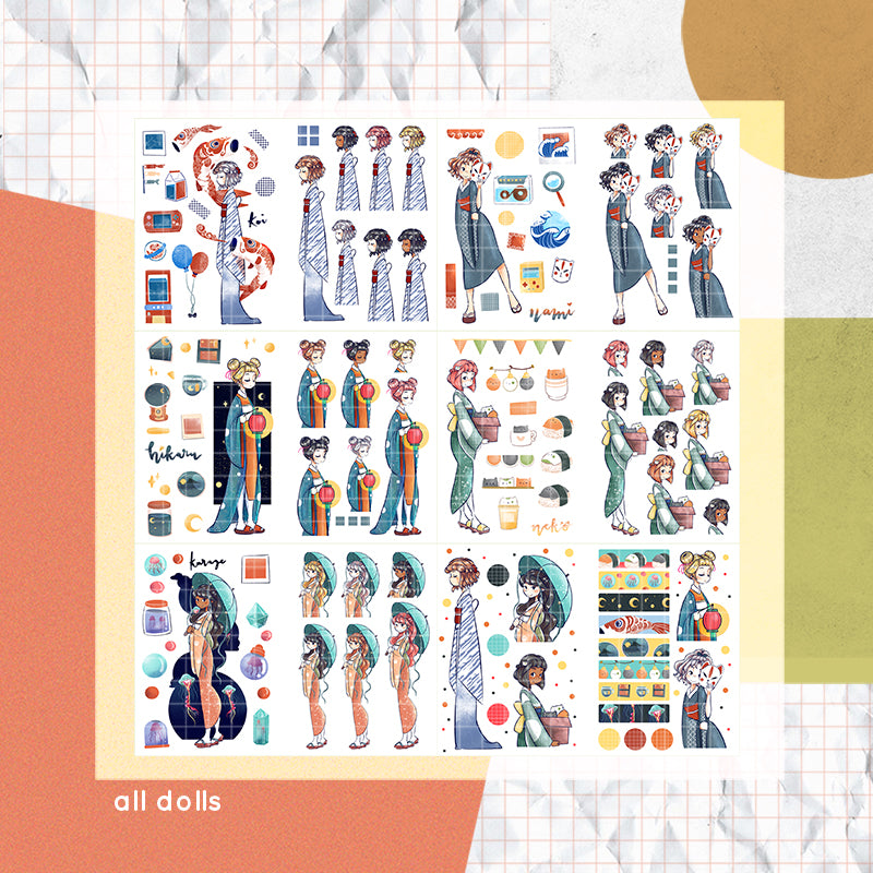 Nihon'Nobi I PaperDollzCo Planner I Sticker Book | CB011a