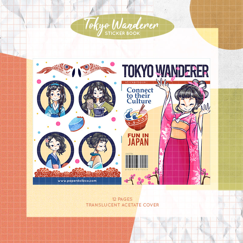 Tokyo Wanderer I PaperDollzCo Planner I Sticker Book | CB011b