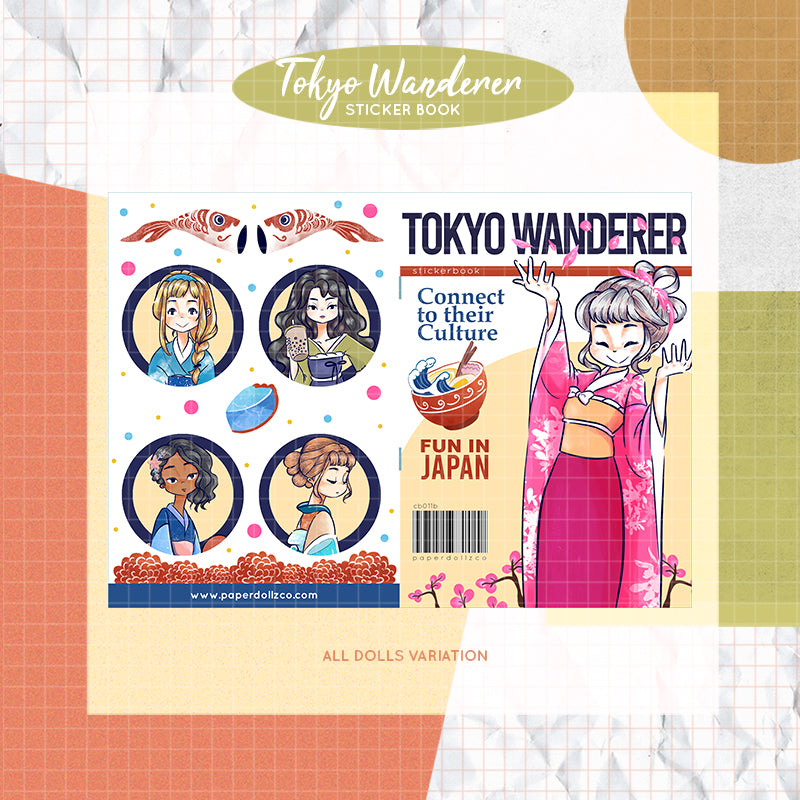 Tokyo Wanderer I PaperDollzCo Planner I Sticker Book | CB011b