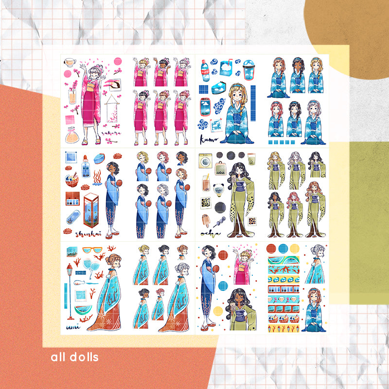 Tokyo Wanderer I PaperDollzCo Planner I Sticker Book | CB011b