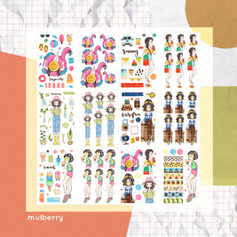 Summer Time PaperDollzCo Planner Sticker Book | CB012b