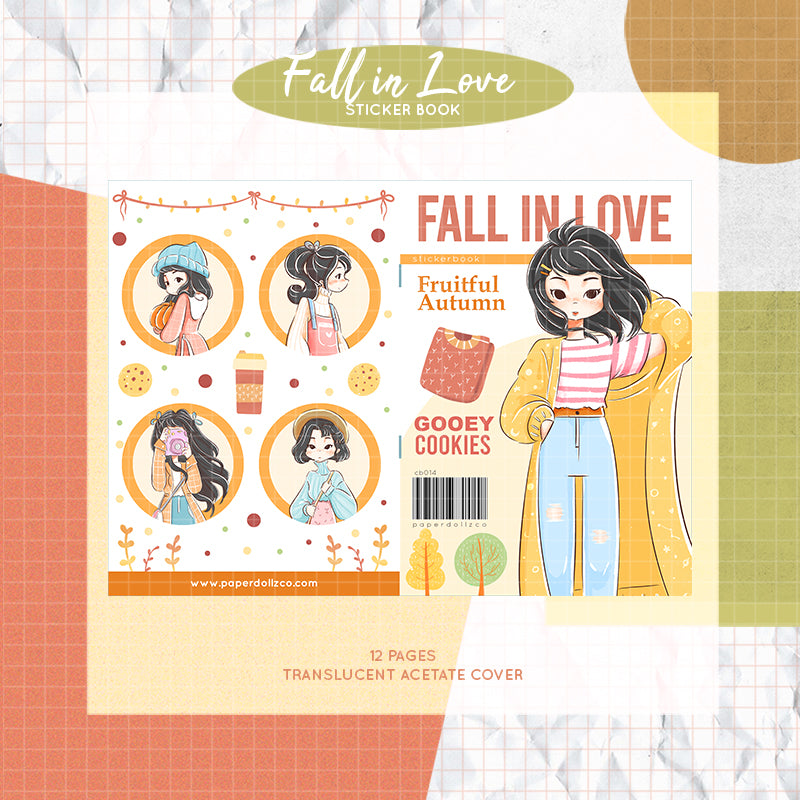 Fall In Love I PaperDollzCo Planner I Sticker Book | CB014