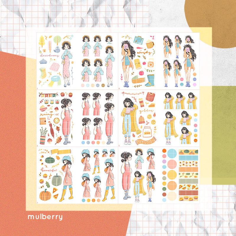 Fall In Love I PaperDollzCo Planner I Sticker Book | CB014