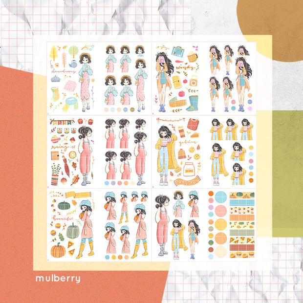 Fall In Love I PaperDollzCo Planner I Sticker Book | CB014