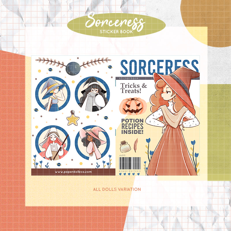 Sorceress I PaperDollzCo Planner I Sticker Book | CB015